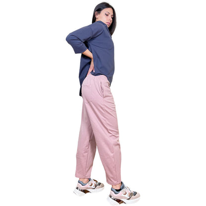 Pantalone Punto Milano con Pinces Caviglia Rosa Dettaglio Pinces caviglia Fascia elasticizzata posteriore Cavallo regolare Tasche laterali a filo  Tasca posteriore Taglio dritto leggermente ristretto alla caviglia Colore: Rosa Comoda vestibilità  Taglia Unica Made in Italy Prodotto da Wendy Trendy Distribuito da 28dot8